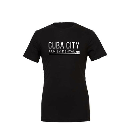 Cuba City Family Dental - Jersey Tee - Unisex - Solid Black