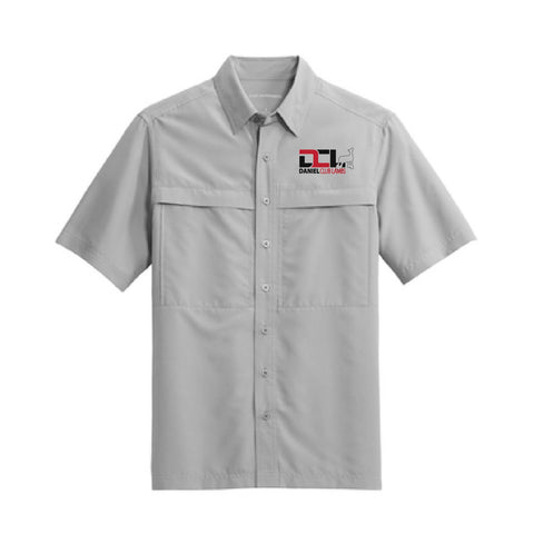 Daniel Club Lambs 25 - Short Sleeve Fishing SHirt - Unisex - Gusty Grey