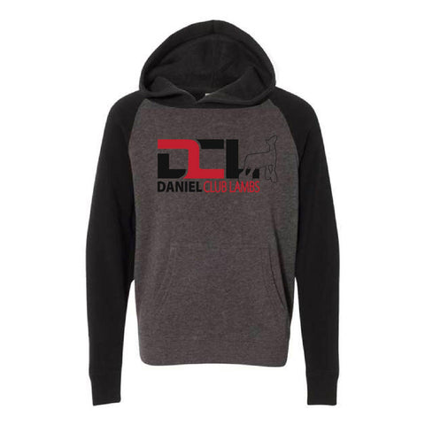 Daniel Club Lambs 25 - Raglan Hoodie - Youth - Carbon/Black