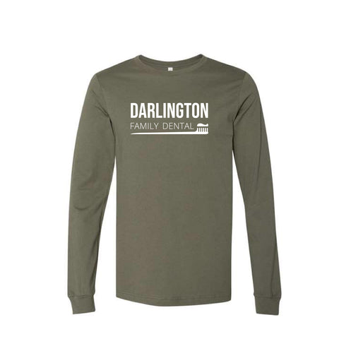 Darlington Family Dental - Long Sleeve Tee - Unisex - Military Green