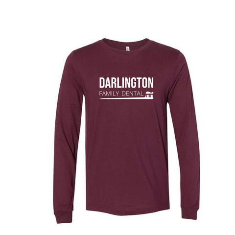 Darlington Family Dental - Long Sleeve Tee - Unisex - Maroon