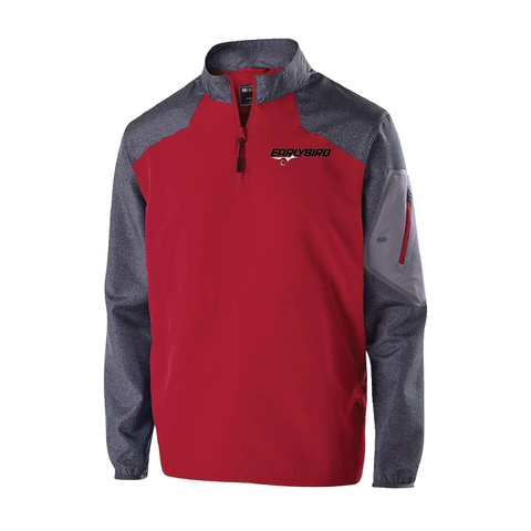 Earlybird Fall 25  - Raider Long Sleeve - Unisex - Carbon Print/Scarlet
