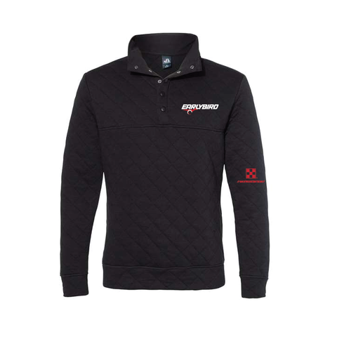 Earlybird Fall 25  - Quilted Snap Pullover - Unisex - Black