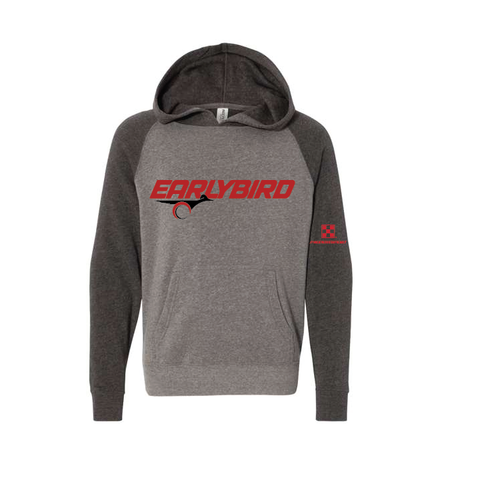 Earlybird Fall 25  - Raglan Hoodie - Youth - Nickel/Carbon