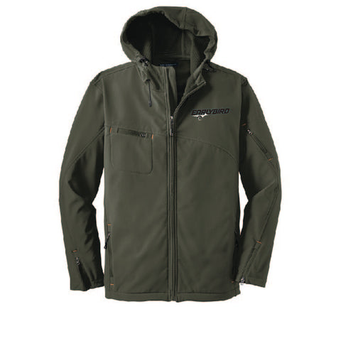 Earlybird Winter 25 - SoftShell Jacket - Unisex - Mineral Green/Soft Orange