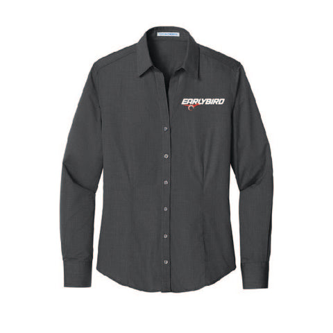 Earlybird Winter 25 - Crosshatch Shirt - Womens - Soft Black