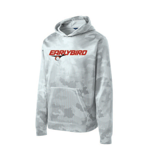 Earlybird Winter 25 - CamoHex Fleece Hoodie - Youth - White