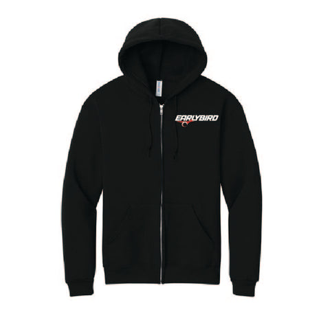 Earlybird Winter 25 - Full Zip Hoodie - Unisex - Black
