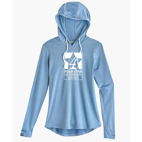 Four Star Vet Service - Womens Hoodie - Peri Blue