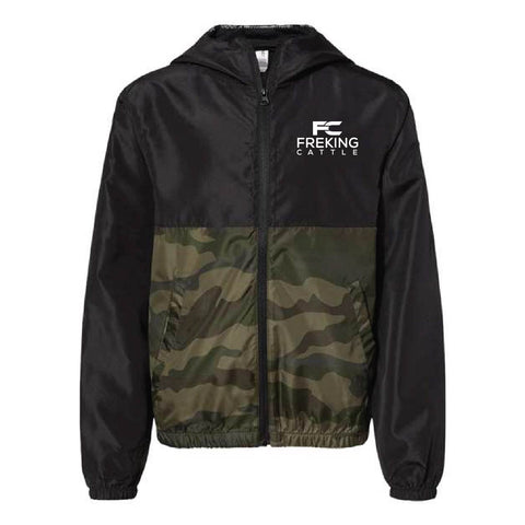 Freking - Windbreaker Full-Zip - Youth - Black/Forest Camo