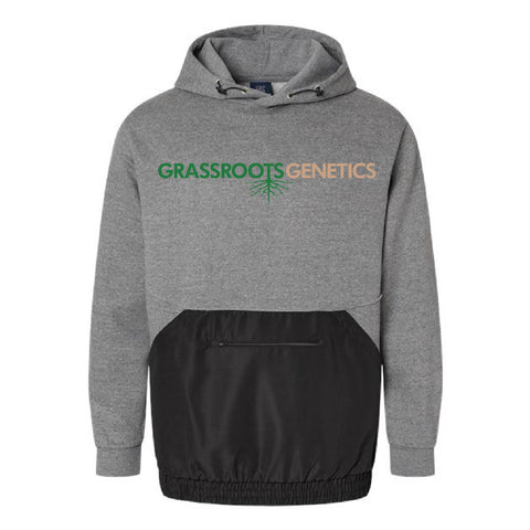 Grassroots Genetics - Mixed Media Sweatshirt - Unisex - Graphite/Black