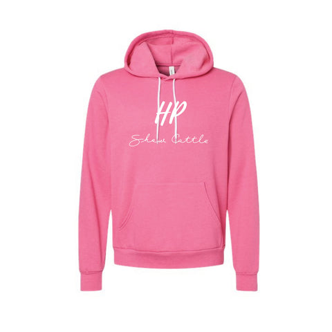 HP Show Cattle 24 - Sponge Fleece Hoodie - Unisex - Heather Charity Pink