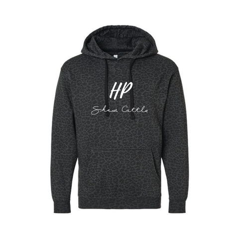 HP Cattle - Fleece Hoodie - Unisex - Black Leopard
