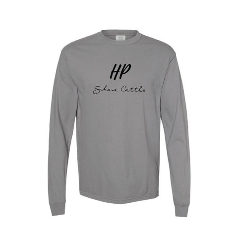 HP Cattle - Garment Dyed Long Sleeve - Unisex - Granite
