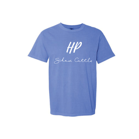 HP Show Cattle 24 - Garment Dyed Tee - Unisex - Flo Blue