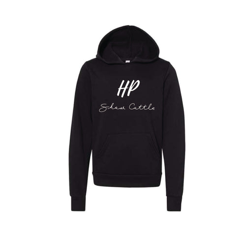 HP Show Cattle 24 - Sponge Fleece Hoodie - Youth - Black