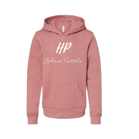 HP Show Cattle 24 - Sponge Fleece Hoodie - Youth - Mauve