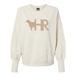 HR Cattle 25 - Suede Crewneck - Womens - Oatmeal