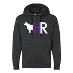 HR Cattle 25 - Fleece Hoodie - Unisex - Black Leopard