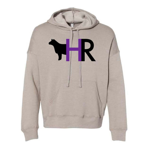 HR Cattle 25 - Drop Shoulder Hoodie - Unisex - Heather Stone