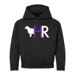 HR Cattle 25 - Fleece Hoodie - Youth - Black