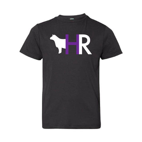 HR Cattle 25 - Fine Tee - Youth - Black