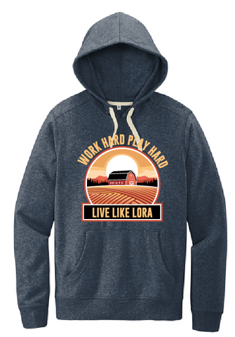 Live Like Lora - ReFleece Hoodie - Unisex - Heathered Navy