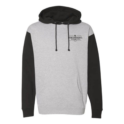 Heimerl Farms LTD - Heavyweight Hoodie - Unisex - Grey/Heather Black