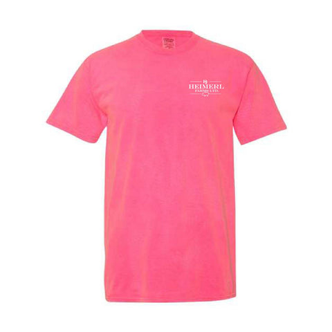 Heimerl Farms LTD - Garment Dyed Tee - Unisex - Neon Pink