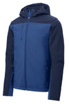 Branded Show Gear - J335 - Mens Port Authority Hooded Core Soft Shell Jacket- Night Sky Blue/Dress Blue Navy
