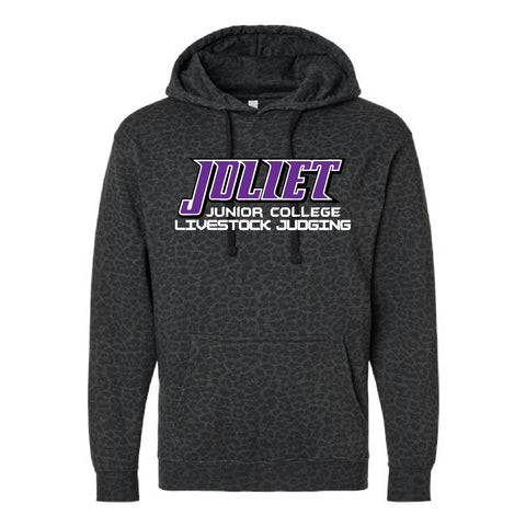 Joliet Livestock Judging - Fleece Hoodie - Unisex - Black Leopard