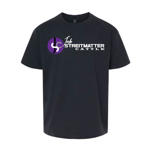 Josh Streitmatter Cattle - SoftStyle Tee - Youth - Black