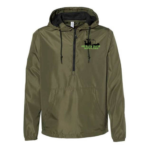 Kegley Show Supplies - Lightweight Windbreaker - Unisex - Army/Black Zipper
