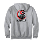 Kintzle Custom Pumping - Midweight Hooded Sweatshirt - Unisex - Heather Grey - Tall