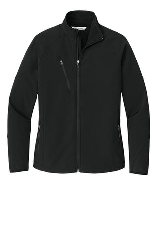 Branded Show Gear - L705 - Womens Port Authority Textured Soft Shell Jacket - Black