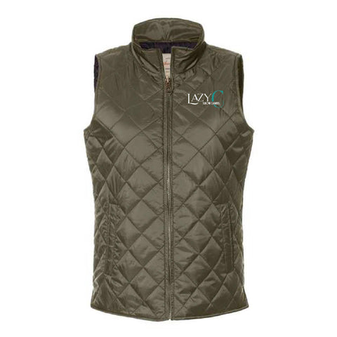 Lazy C Show Lambs - Diamond Quilted Vest - Womens - Rosin