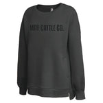 May Cattle Co - Droptail Crew -Embossed Applique - Womens - Black