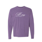 May Cattle Co - Long Sleeve Garmet-Dyed Tee - Unisex - Violet