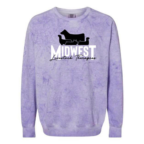 Midwest Livestock Therapies 25 - Colorblast Crewneck - Unisex - Amethyst