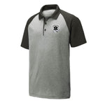 Mineral Point EMS - Raglan Heather Polo - Unisex - Grey Heather/Black