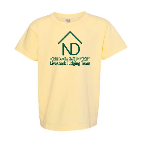 NDSU Livestock Judging Team - Garment Dyed Tee - Youth - Butter