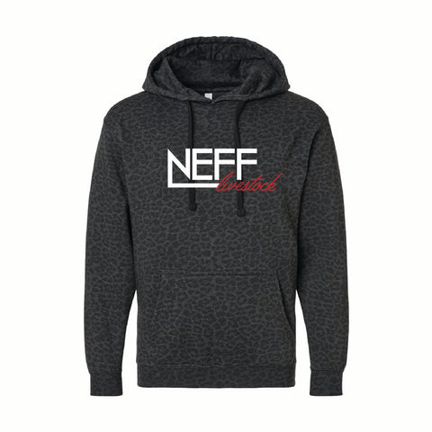 Neff Livestock - Fleece Hoodie - Unisex - Black Leopard