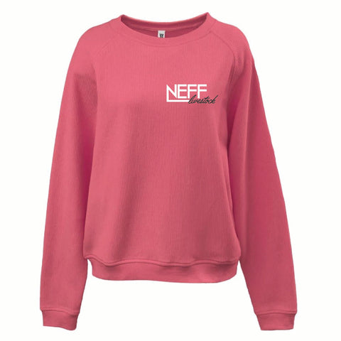 Neff Livestock - Cord Crewneck - Womens - Strawberry