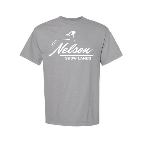 Nelson Show Lambs - Garment Dyed Tee - Unisex -  Granite