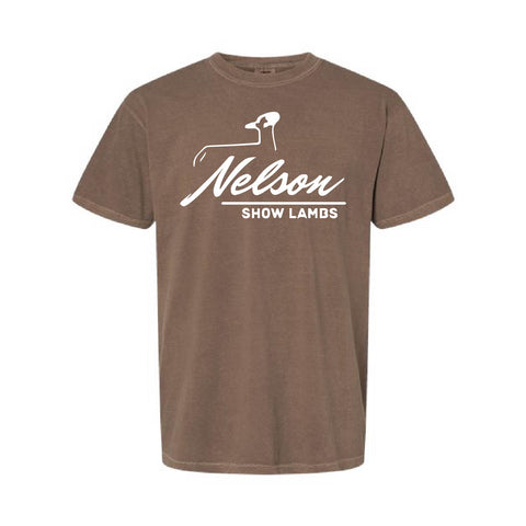 Nelson Show Lambs - Garment Dyed Tee - Unisex -  Espresso