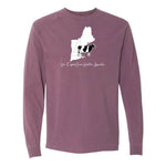 New England Junior Holstein - Garment-Dyed Long Sleeve  Tee - Unisex - Berry