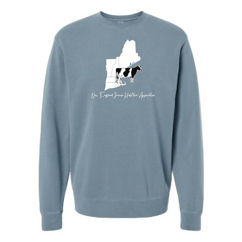 New England Junior Holstein - Pigment Dyed Crewneck - Unisex - Pigment Slate Blue