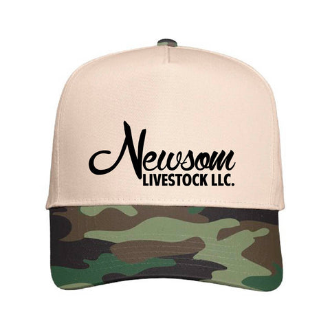 Newsom - Five Panel Cap - Natural/Camo