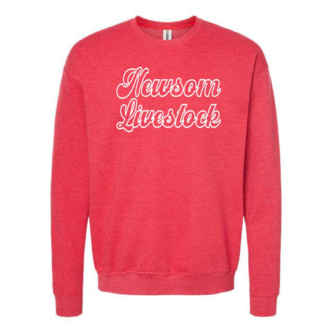 Newsom - Fleece Crewneck - Unisex - Heathered Red