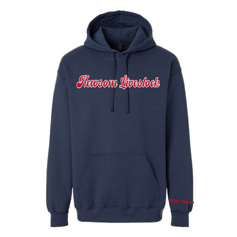 Newsom - Maxweight Hooded Sweatshirt - Unisex - Blue Dusk